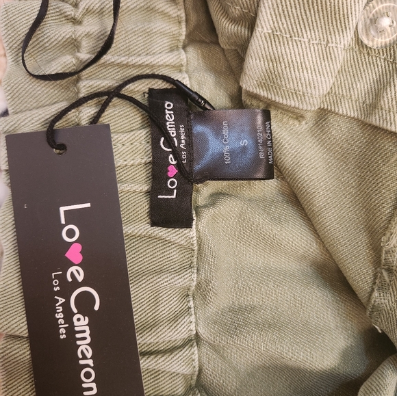 NWT ❗️ love cameron buckled denim 100% cotton green skirt small size - Picture 7 of 11